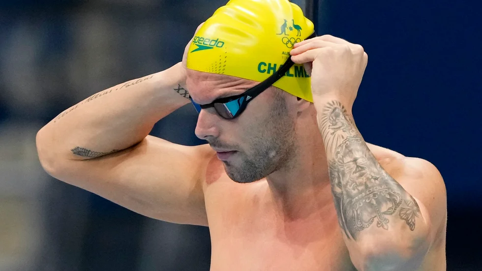 Australiske simmaren Kyle Chalmers tar en paus inför sim-VM i Budapest i juni. Arkivbild.