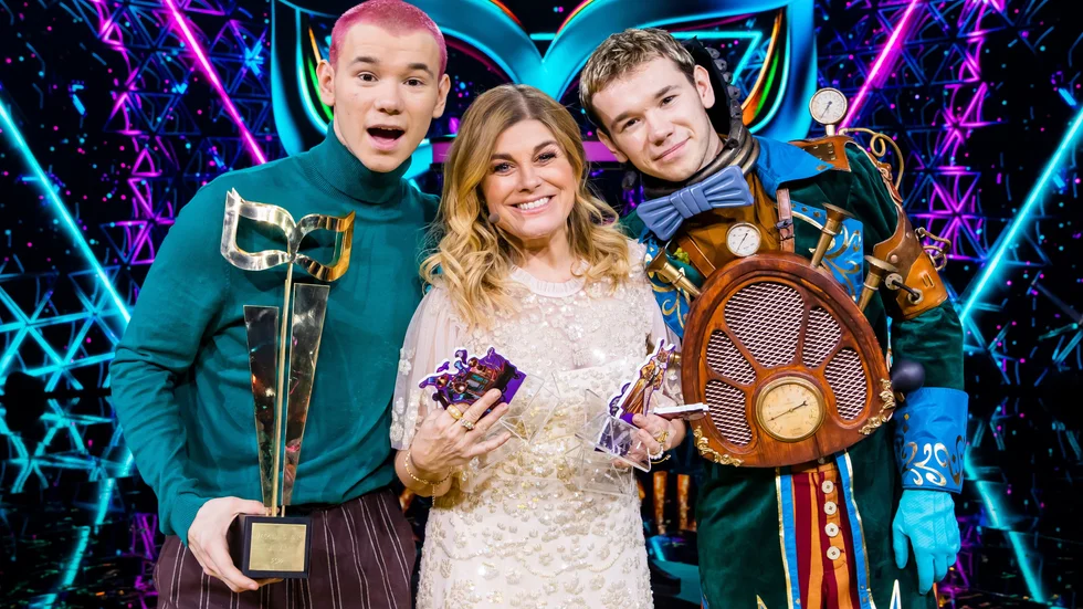 Bakom Spelmannen dolde sig de norska tvillingarna Marcus och Martinus vilket mästargissaren Pernilla Wahlgren lyckades lista ut. Pressbild.