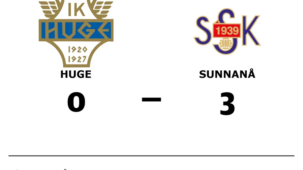 IK Huge förlorade mot Sunnanå SK