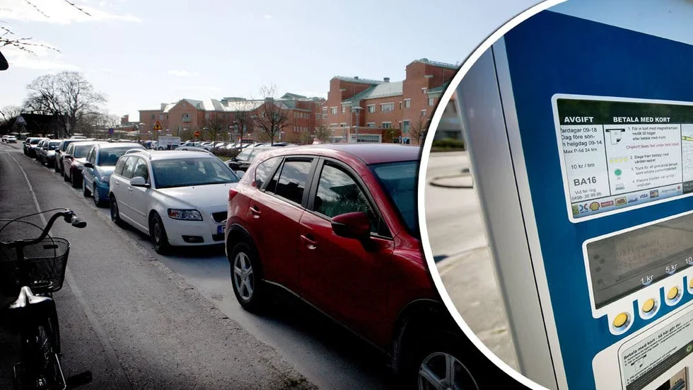 Oftast är det fullt på parkeringen vid Visby lasarett och besökare parkerar längs gatorna runt omkring.