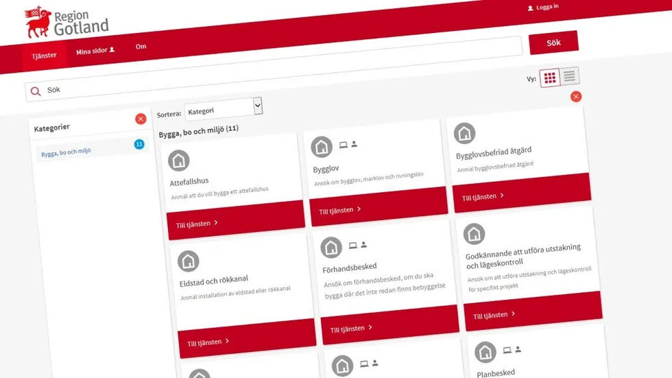 Nu kan gotlänningarna söka bygglov via Region Gotlands nya e-tjänst.