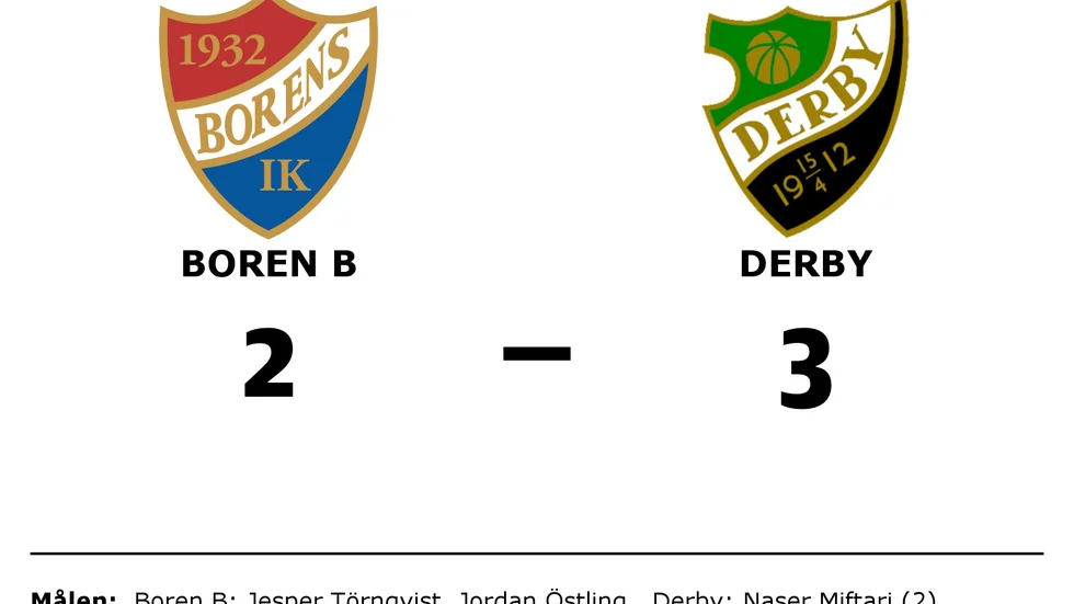 Borens IK B förlorade mot BK Derby