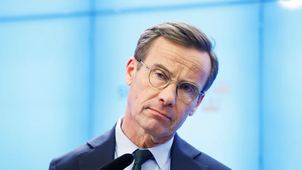 Moderatledaren Ulf Kristersson tycker att högerpartiernas pensionsförslag är bättre än regeringens av flera skäl. Arkivbild.