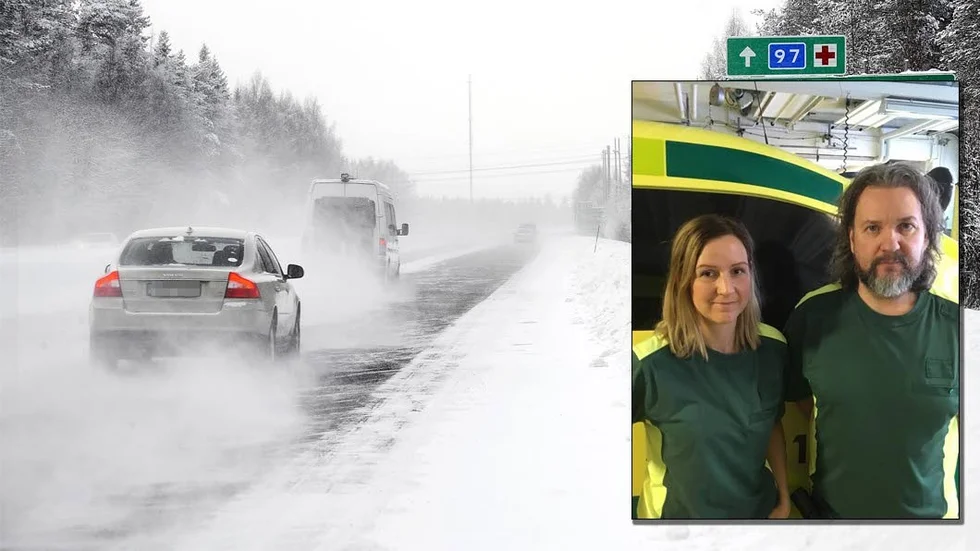 Reagerade. Anna-Karin Andersson och Michael Sundelin, ambulansen i Luleå, skrev ett inlägg efter att de bevittnade hur andra trafikanter inte respekterade när väg 97 var avstängd. Många bilister valde att köra förbi ändå vilket kan vara farligt för de som arbetar på vägen. (Bilden på bilarna är tagen vid ett annat tillfälle)
