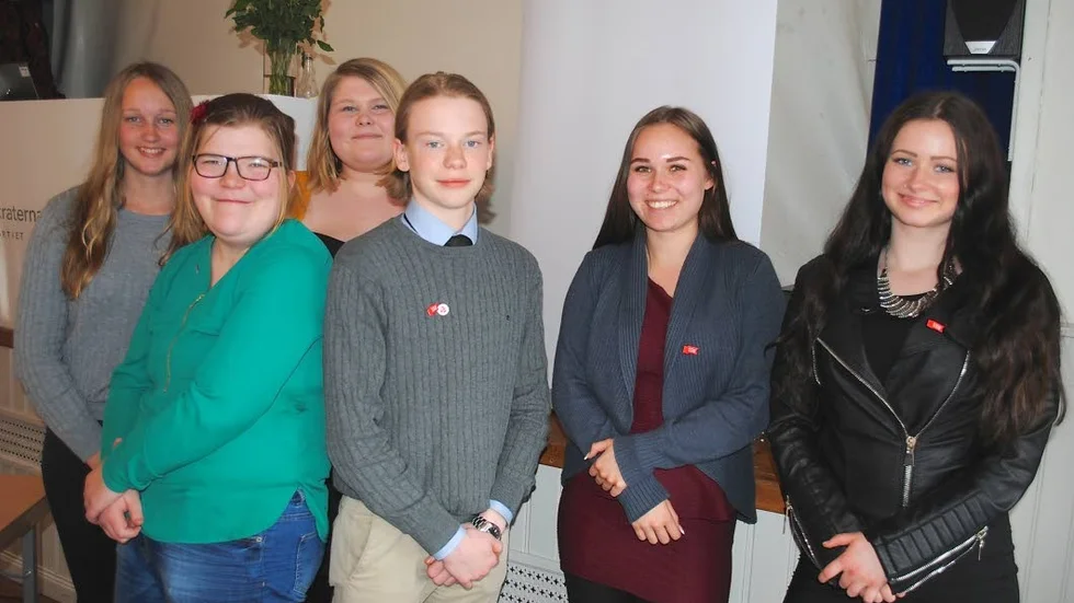 SSU:s deltagare på årsmötet. Emma Höggren, Kiira Lujala Boman, My Frändestrand, Jonathan Carlsson, Lina Karlsson och Tilde Granath.