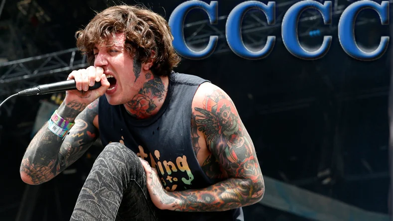 STOCKHOLM 2014-06-26 
Bandet Bring Me The Horizon på Bråvallafestivalen på fredagen. 
Foto: Fredrik Persson / TT / kod 75906