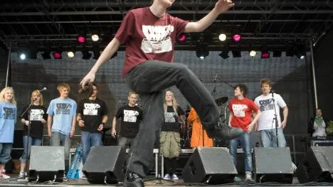 Markus Johansson showade när det blev klart att dansgruppen Exiled dance crew vann Norrmejeriet-stipendiet.