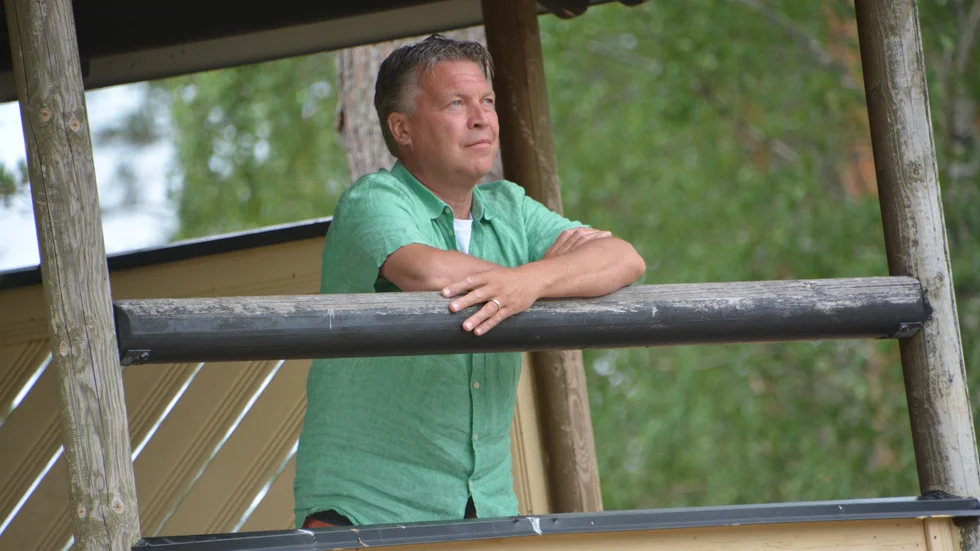  Här hittar Mikael Teurnberg lugnet från all press med jobbet och kan andas ut. 