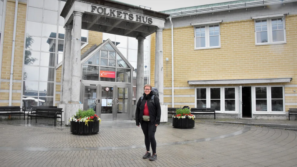 Lina Sofie Sandin kom fram till Kalix på tisdagen och hoppas att det finns personer på vägen söderut som vill bjuda på en sovplats och/eller växtbaserad mat.