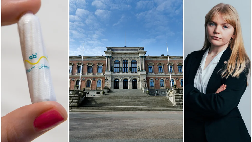 Linnea Rydén är vice ordförande för Uppsala Studentkår, som vill att universitetet utreder att börja erbjuda gratis mensskydd på campus. 