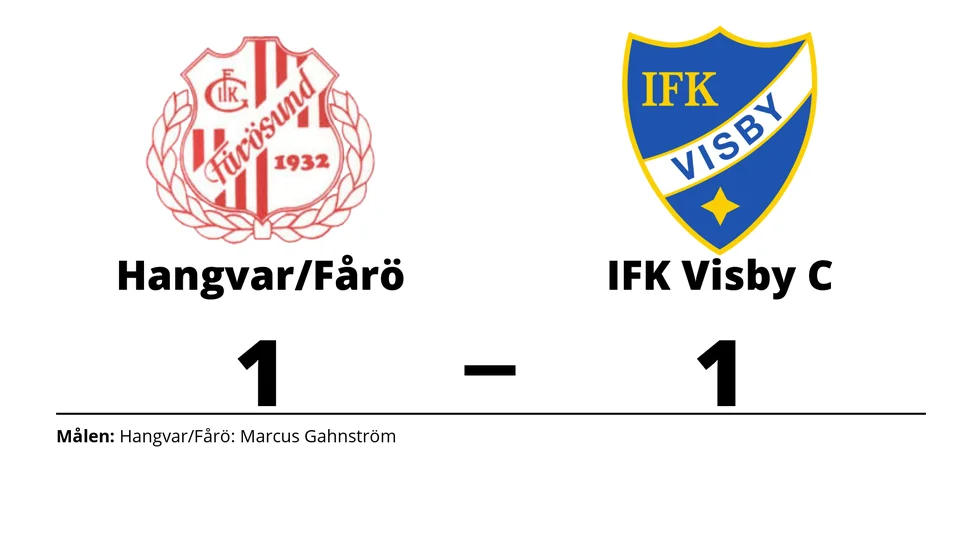 Hangvar SK/Fårösund GoIK spelade lika mot IFK Visby C