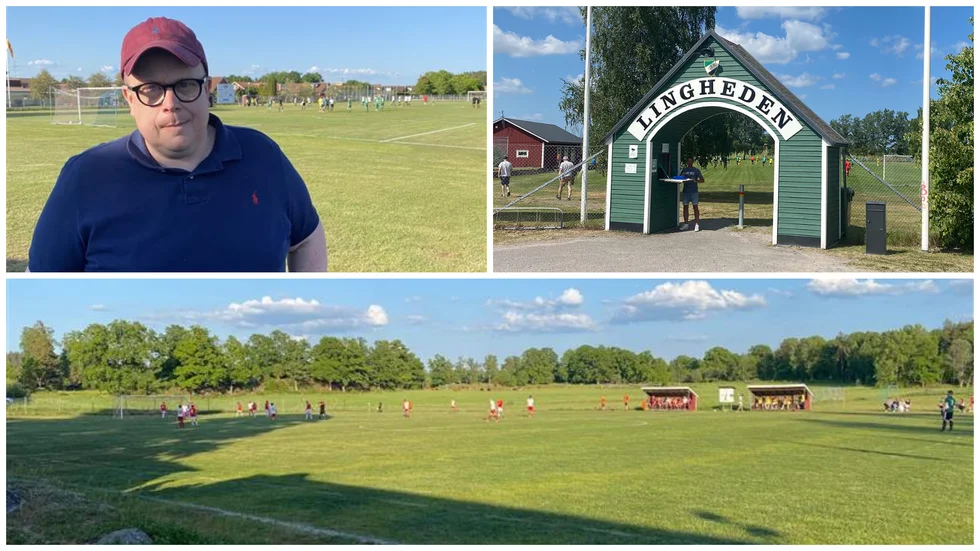 Jocke Lander "samlar" på fotbollsarenor och gästade under tisdagen Linköping med omnejd för att kunna pricka av fler namn på listan. Bland annat besökte han Lingheden och Sätervallen. 