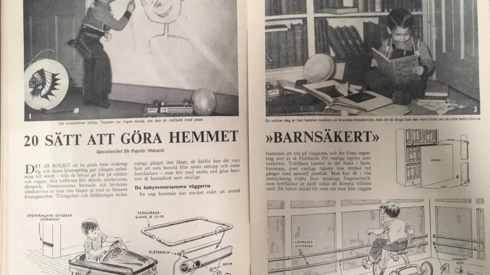 Tips för föräldrar förmedlades i tidskriften Populär mekanik 1960.