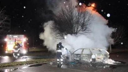 Bilbrand på Vallongatan.