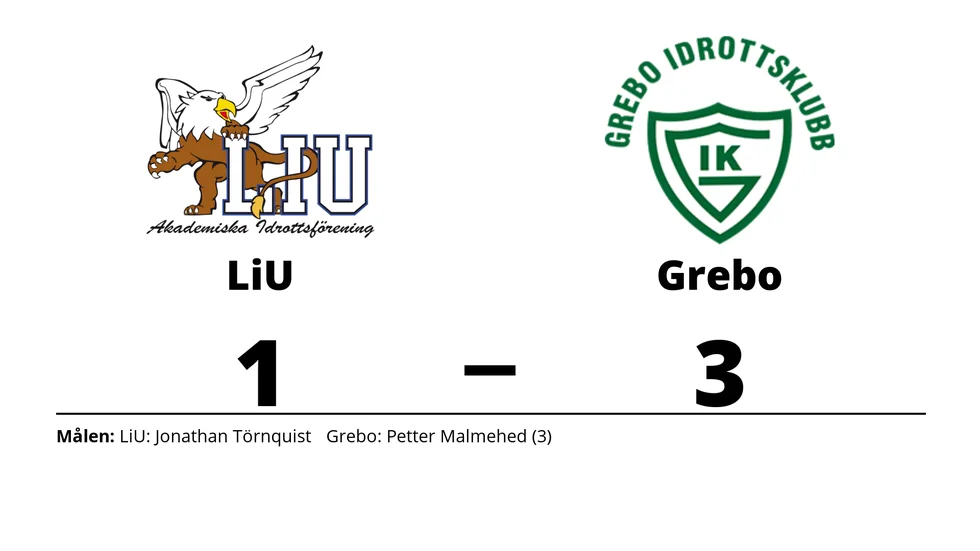 LiU AIF FK förlorade mot Grebo IK
