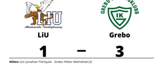 Klar seger för Grebo mot LiU på Stångebro sportfält