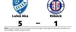 Luleå Aka segrade mot Röbäck på hemmaplan