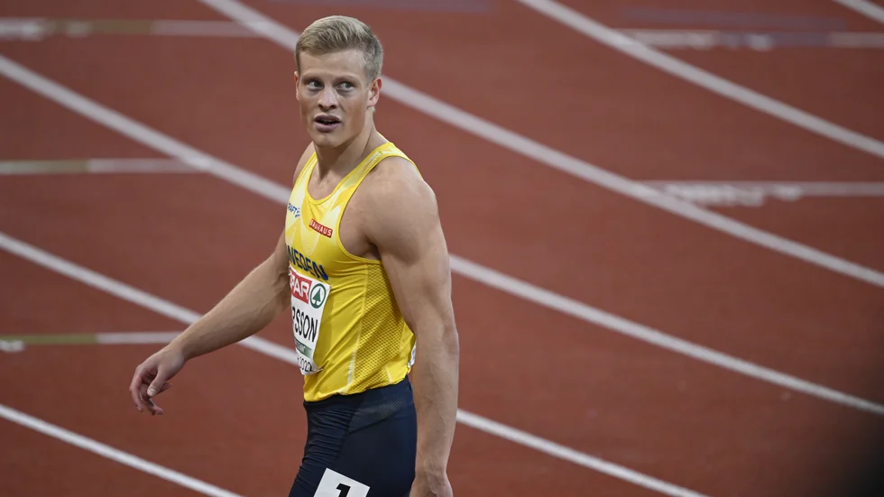 Henrik Larsson satte svenskt rekord på 100 meter i Åbo. Arkivbild.