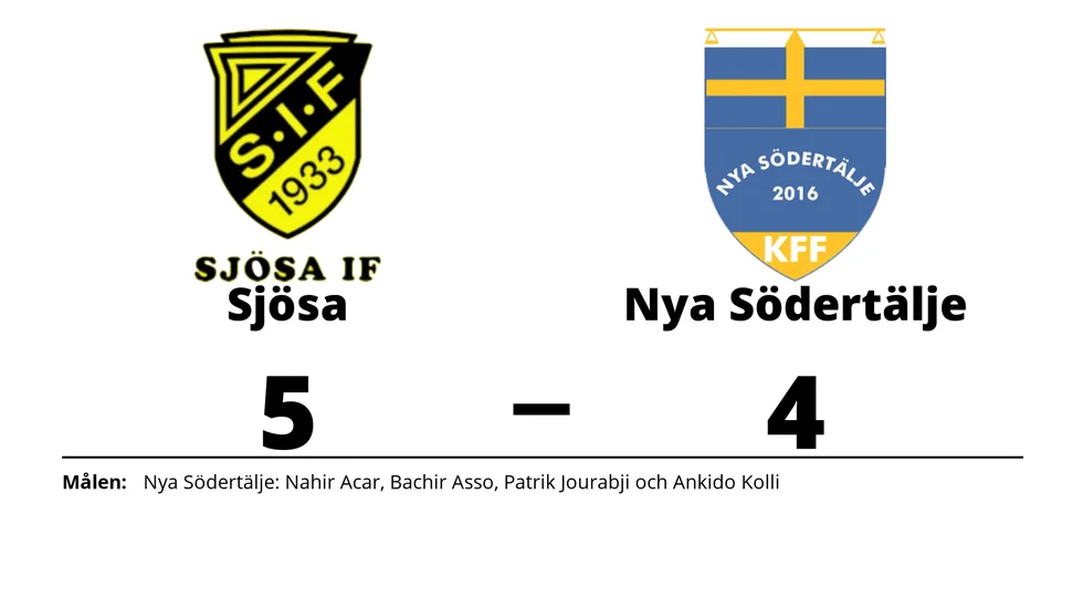 Sjösa IF vann mot Nya Södertälje KFF