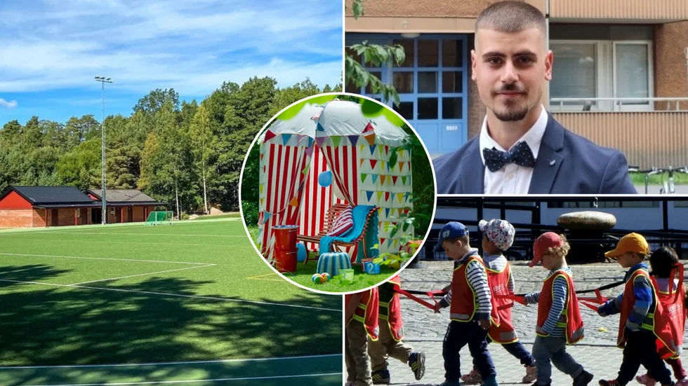 Aziz Abdulahad och övriga elever som går andra och tredje året på barn- och fritidsprogrammet på Rekarnegymnasiet arrangerar en fest med cirkustema för Eskilstunas förskolebarn.