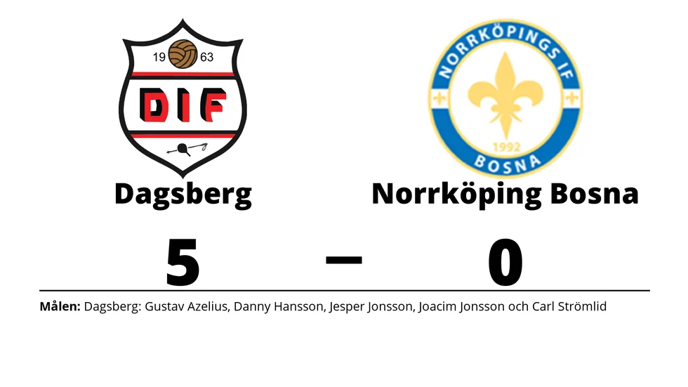 Dagsbergs IF vann mot Norrköpings IF Bosna