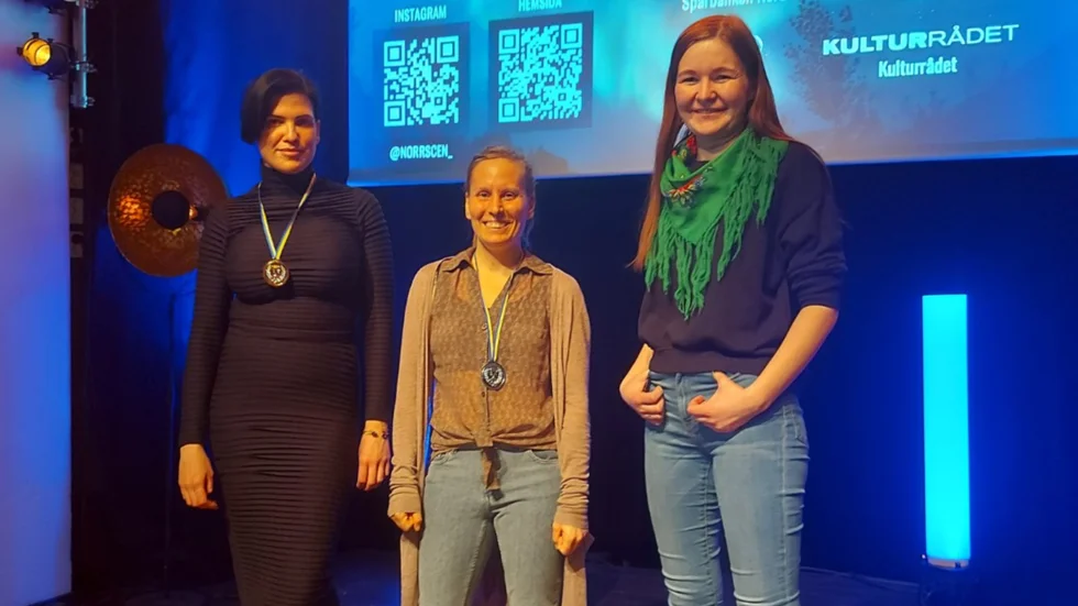 Louise Nilsson Ranta, Gällivare, Sara Åsberg, Gällivare, och Linnea Kero, Haparanda/Boden, gick vidare från regionfinalen i Luleå till riksfinalen i Poetry slam i Uppsala.