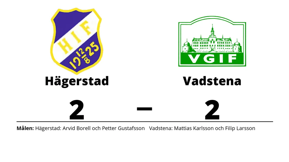 Hägerstads IF spelade lika mot Vadstena GIF