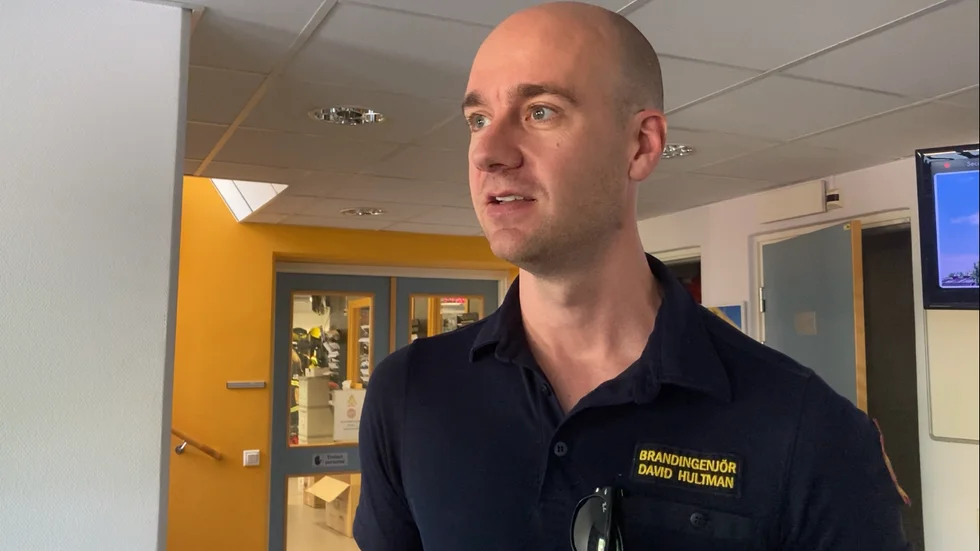 David Hultman var insatsledare under släckningsarbetet i Åker.