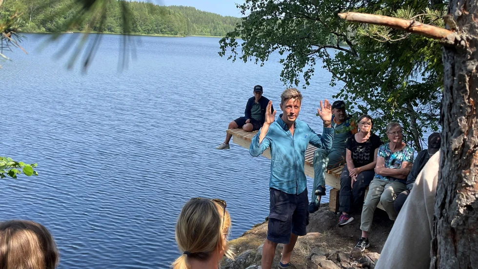Projektledaren Martin Björklund var trött men glad. Han passade på att tacka alla inblandade som sponsrat projektet.
