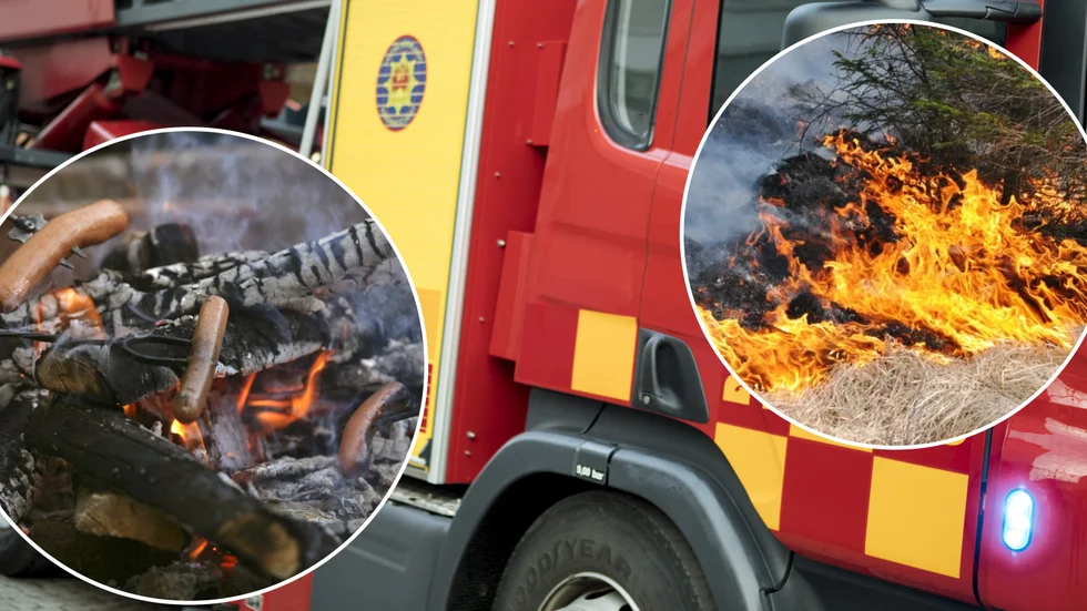 En person misstänks för brott mot lagen om skydd mot olyckor efter att ha eldat trots att det råder skärpt eldningsförbud i Strängnäs.