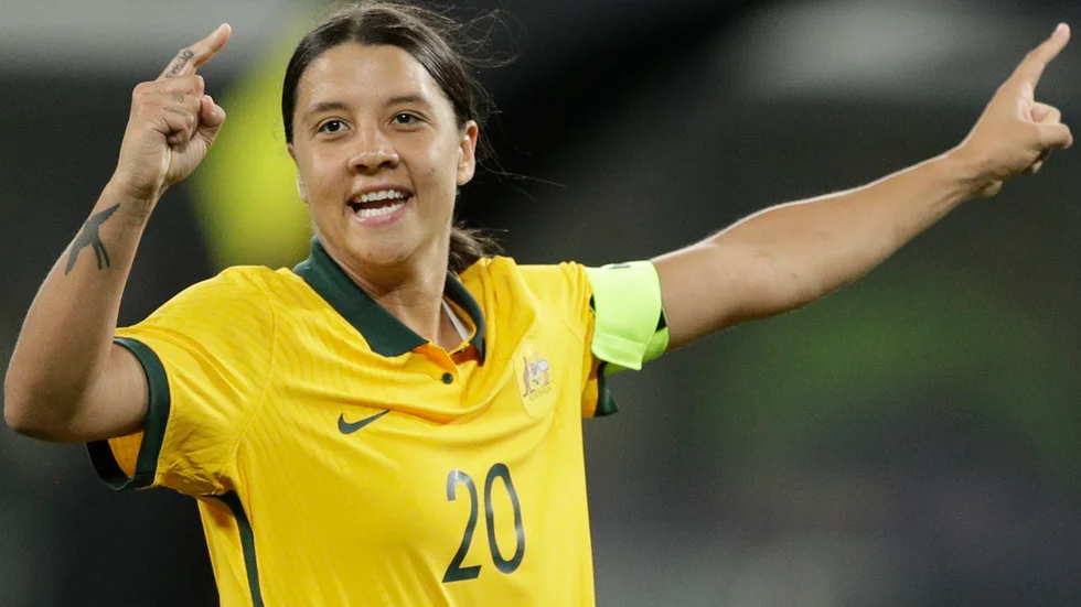 Australiens stjärna Sam Kerr. Arkivbild.