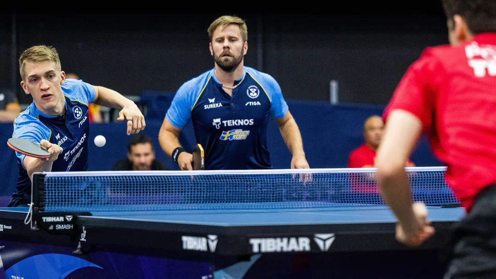 Jon Persson är, tillsammans med Anton Källberg, i EM-semifinal i herrdubbel.