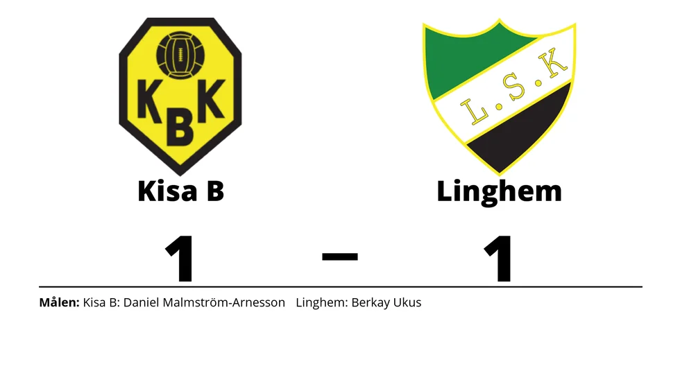 Kisa BK B spelade lika mot Linghems SK