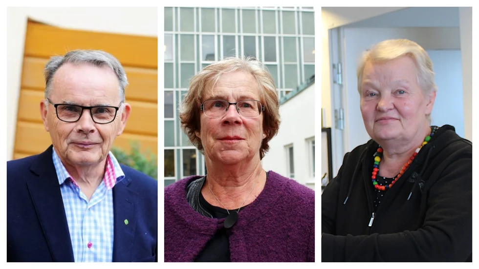 Centerpartisterna Conny Tyrberg, Eva-Lena Fungmark och Ingela Svensson backar Annie Lööf.