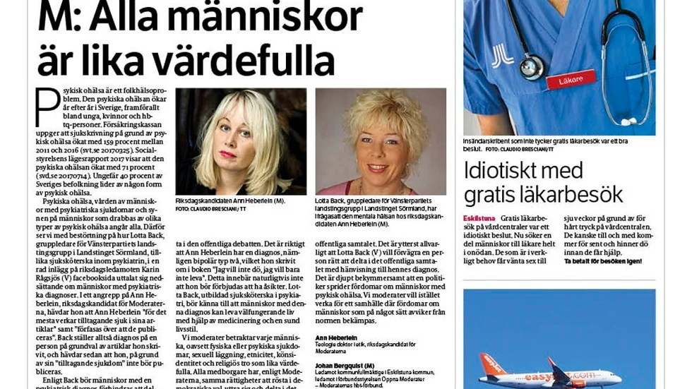 Lotta Back svarar på en debattartikel som publicerades den 3 januari.