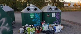 Sopor dumpas vid återvinningen