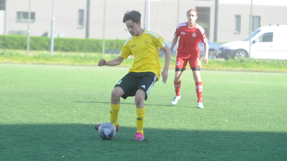 NBIS-talangen Zakaria Rahali, här i Södermanlands Distriktlags matchställ, är uttagen till ett större läger i sommar. 