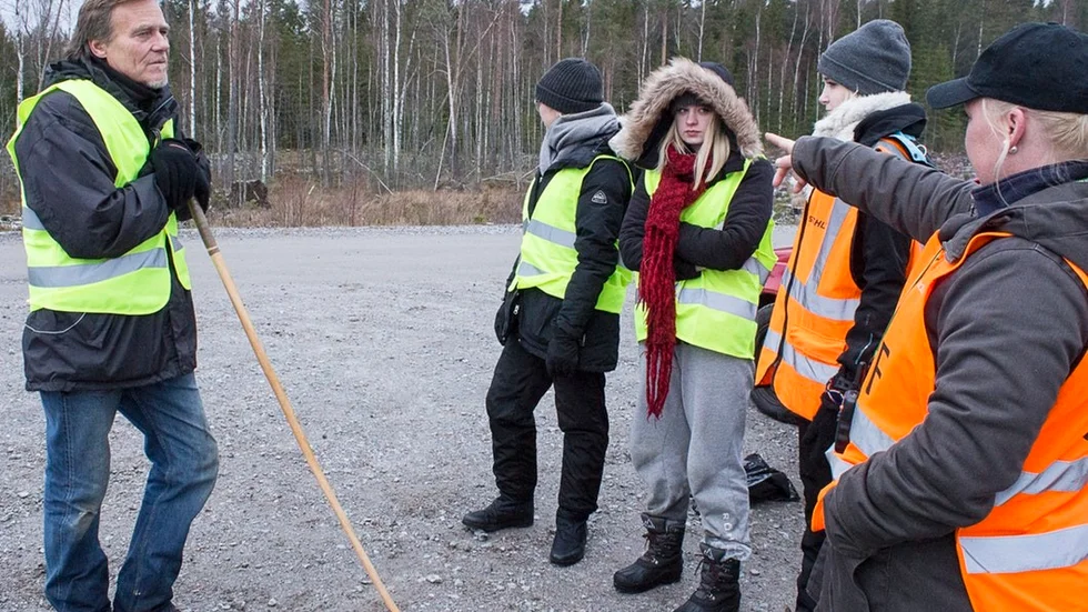 Conny Adolfsson, Sara Skoog, Sofia Törne, Cornelia Fransson och Lea Andersson letade efter försvunna Terttu.