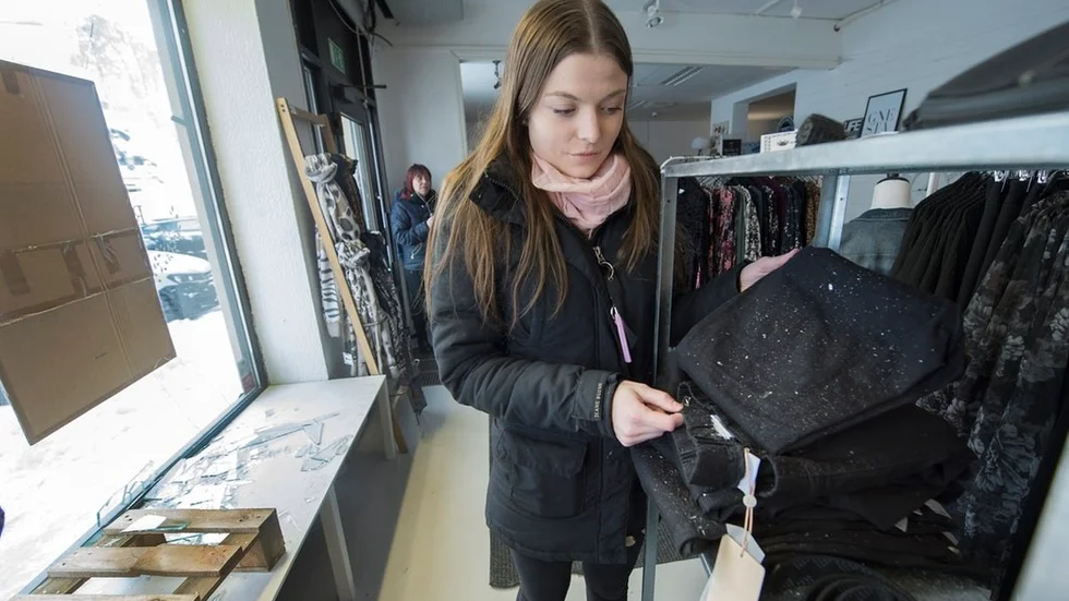Linnéa Boman väcktes av att larmet i hennes butik gick vid tretiden på fredagsmorgonen.