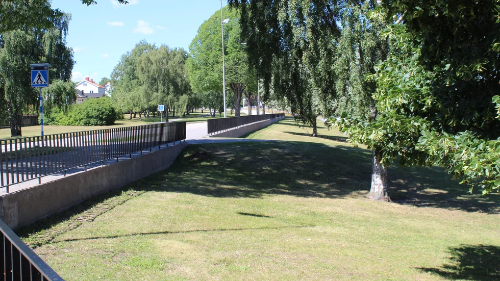 När tidningen är på plats berättar en förbipasserande att de har tvättat med högtryckstvätt under flera veckor längs stenmuren.  