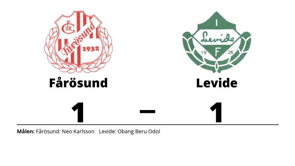 Fårösund GoIK spelade lika mot Levide IF
