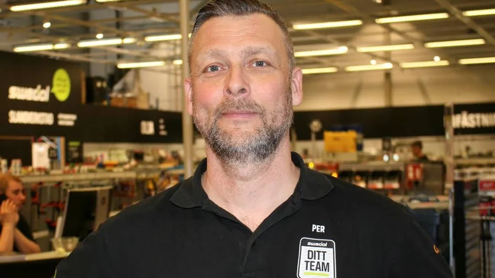 Per Eriksson, butikschef på Swedol och Grolls i Eskilstuna.