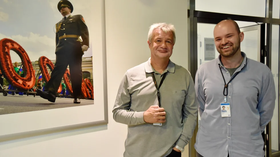 Andrej Sjaryj och Sergej Sjal arbetar för den ryskspråkiga rapporteringen hos Radio Free Europe/Radio Liberty.