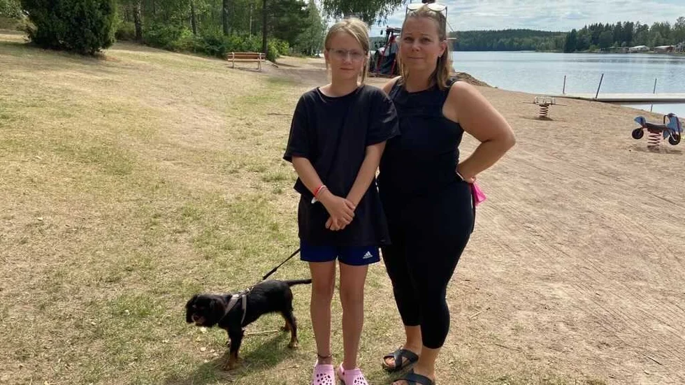 Karin Augustsson och dottern Elin valde att checka ut från campingen när de hörde om avrådan.
