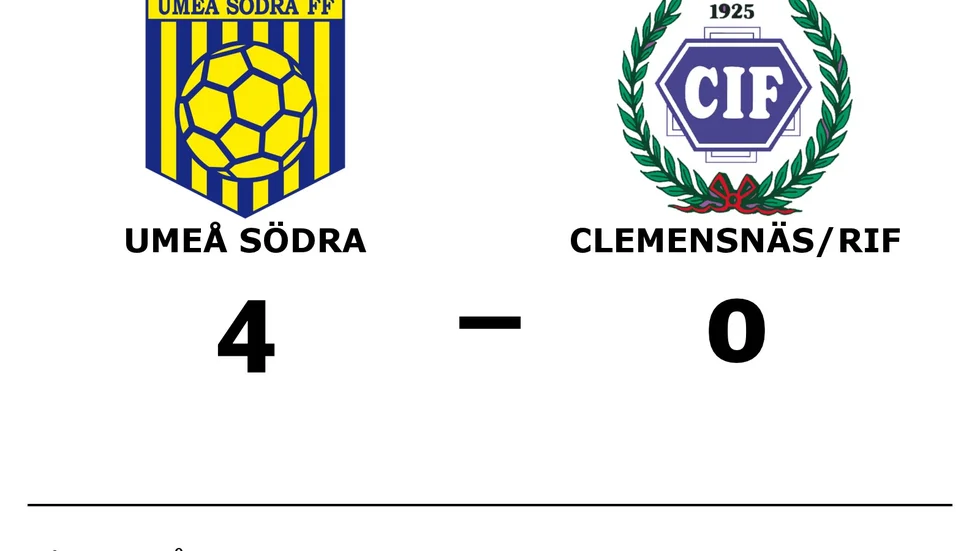 Umeå Södra DFF vann mot Clemensnäs IF/ RIF