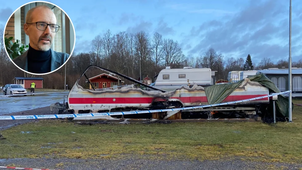 Husvagnsbrand Djulö 