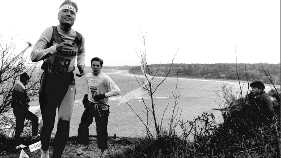Annelie de Flon i stegringen i det klassiska Högklintsloppet.