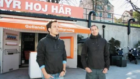 Uthyrt. Det är tredje säsongen som Björn Wallenström och Jacob Harlevi driver Gotlands cykeluthyrning i hamnen.