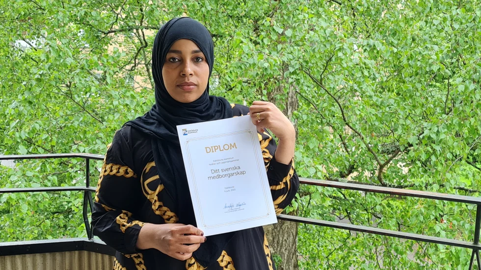 Naima Abdullahi Abdulkader, 34, har äntligen fått sitt svenska medborgarskap.