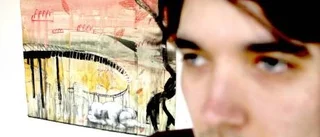 Måleri och teckningar på galleri Tapeten